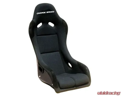 Charge Speed Bucket Racing Seat EVO X Type FRP Black - BCSEAT-EXF01