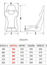 Charge Speed Bucket Racing Seat Genoa Type FRP Red                                     - BCSEAT-GF02 - Image 2
