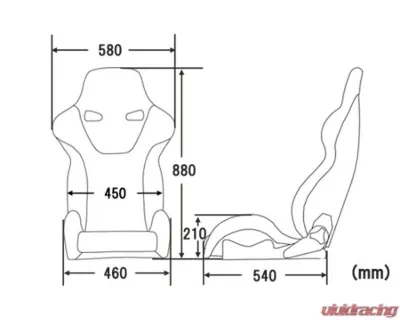 Charge Speed Racing Seat Genoa R Reclined FRP Blue - BCSEAT-GRF03