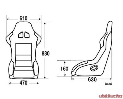 Charge Speed Bucket Racing Seat Shark Type FRP Red - BCSEAT-HF02