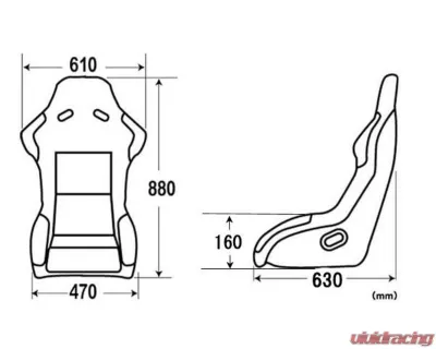 Charge Speed Bucket Racing Seat Sport Type FRP Red - BCSEAT-SF02