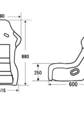 Charge Speed Bucket Racing Seat Spiritz SR Type Kevlar Red                                     - BCSEAT-SRK02 - Image 3