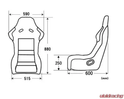 Charge Speed Bucket Racing Seat Spiritz SR Type Kevlar Blue - BCSEAT-SRK03