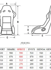 Charge Speed Bucket Racing Seat Spiritz SS Type FRP Red                                     - BCSEAT-SSF02 - Image 3