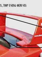 Charge Speed FRP Half Composite Wing Base Subaru Impreza WRX 2002-2007                                     - BCSI02-CS978CW1 - Image 2