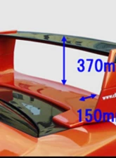 Charge Speed Carbon Full Composite Wing Straight w/ Carbon Top Blade Subaru Impreza WRX 2002-2007                                     - BCSI02-CS978CW3 - Image 2