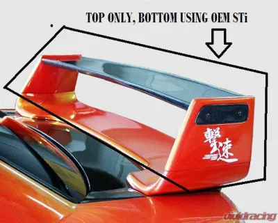 Charge Speed Half Composite Straight Carbon Top Blade Subaru Impreza WRX 2002-2007 - BCSI02-CS978CW5