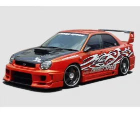 Charge Speed Zenki/ Round Eye Model Type-2 Full Bumper Kit w/ 3D Carbon Center Flap Subaru Impreza WRX 2002-2003