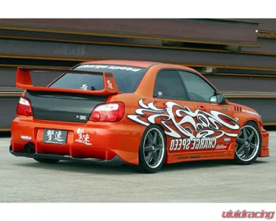 Charge Speed Zenki/ Round Eye Model Type-2 Full Bumper Kit w/ 3D Carbon Center Flap Subaru Impreza WRX 2002-2003 - BCSI02-CS978FKD