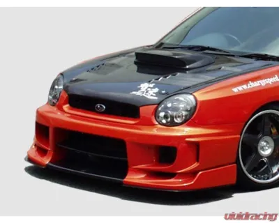 Charge Speed Zenki/ Round Eye Model Type-2 Full Bumper Kit w/ Straight Carbon Center Flap Subaru Impreza WRX 2002-2003 - BCSI02-CS978FKS