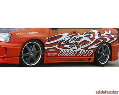 Charge Speed Zenki/ Round Eye Model Type-2 Full Bumper Kit w/ Straight Carbon Center Flap Subaru Impreza WRX 2002-2003 - BCSI02-CS978FKS