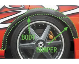 Charge Speed Carbon Body Over Fender w/ Bumper Part 4PCS Subaru Impreza WRX 2002-2007