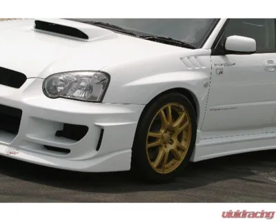 Charge Speed FRP Peanut Eyes D1 20mm Front Fender w/ Duct Pair Subaru Impreza WRX 2004-2005 - BCSI04-CS977FFD