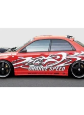 Charge Speed Hawk Eyes Type-2 Full Bumper Kit w/ 3-D Carbon Center Subaru Impreza WRX 2006-2007                                     - BCSI06-CS975FKD - Image 3