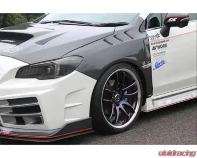 Charge Speed Carbon Front Fenders w/ Vents Pair Subaru WRX | STi 2015-2021 - BCSI15-CS9735FFC