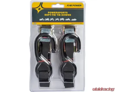 Fire Power Parts 1" Tie-Down W/ Soft Tie Black 2 Pack - 29-13030