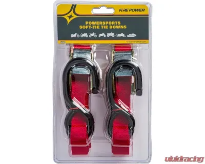 Fire Power Parts 1" Tie-Down W/ Soft Tie Red 2 Pack - 29-13032