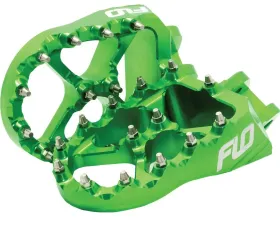 Flo Motorsports Green Pro Series Foot Pegs Honda | Kawasaki 2002-2019