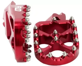 Flo Motorsports Red Pro Series Foot Pegs Honda | Kawasaki 2002-2019