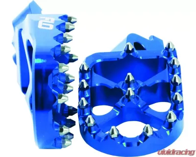 Flo Motorsports Blue Pro Series Foot Pegs Yamaha 1999-2019 - FPEG-793BLU