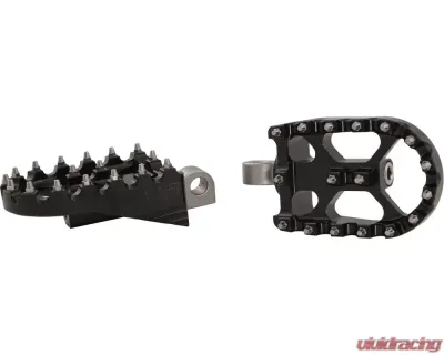 Flo Motorsports Black 2" X 3.125" Moto Style Footpeg Set Harley-Davidson 1991-2019 - FPEG-800BLK