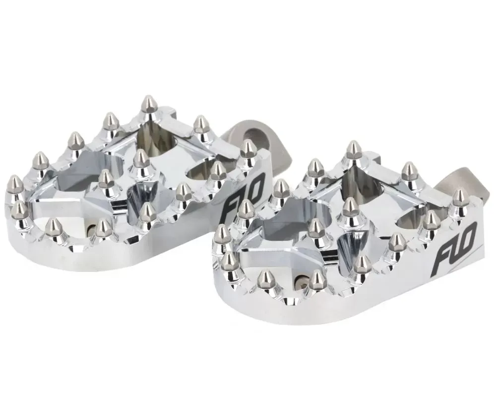 Flo Motorsports Chrome 2" x 3.125" Moto Style Footpeg Set Harley-Davidson 1972-2019 - FPEG-800CR