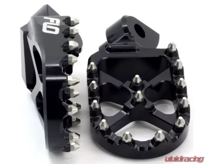 Flo Motorsports Black Pro Series Foot Pegs Cobra 1994-2019 - FPEG-801BLK