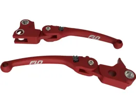 Flo Motorsports Red MX Style Lever Set Harley-Davidson 2017-2019