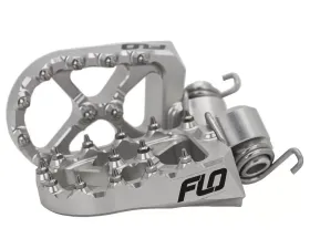 Flo Motorsports Silver 10mm Back 12mm Down Flo Footpeg Low Yamaha 1999-2021