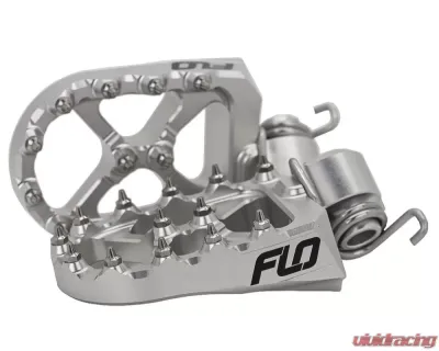 Flo Motorsports Silver 10mm Back 12mm Down Flo Footpeg Low Yamaha 1999-2021 - LOW-793S