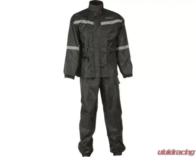 Fly Racing 2-Piece Rain Suit Black Large - 479-8017L