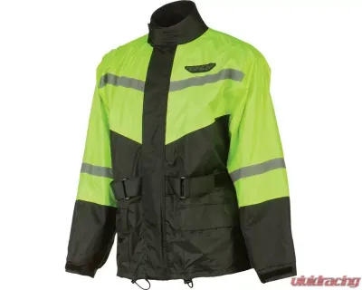 Fly Racing 2-Piece Rain Suit Black/Hi-Vis Yellow 3X-Large - 479-80183X