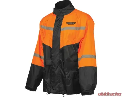Fly Racing 2-Piece Rain Suit Black/Orange X-Large - 479-8019X