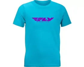 Fly Racing Youth Corporate Tee Blue/Purple Large