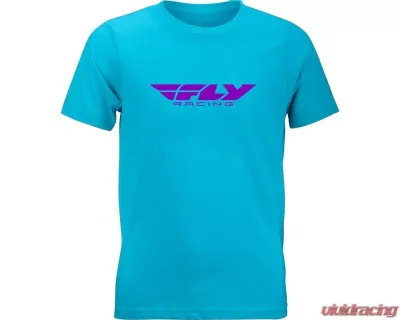 Fly Racing Youth Corporate Tee Blue/Purple Small - 352-0675YS