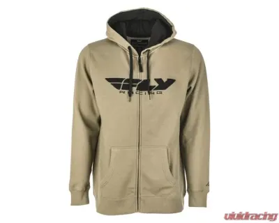 Fly Racing Corporate Zip Up Hoodie Black/Tan 2X-Large - 354-01942X