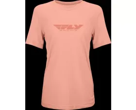 Fly Racing Women's Origin Corp Tee Peach Large