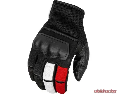 Fly Racing Coolpro Force Gloves Black/White/Red 2X-Large - 476-41272X