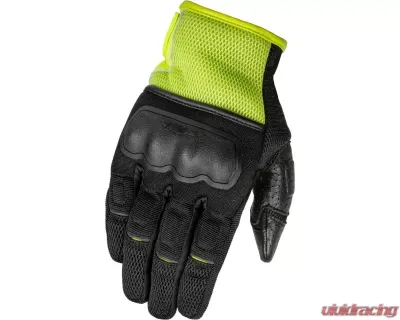 Fly Racing Coolpro Force Gloves Black/Hi-Vis Yellow 2X-Large - 476-41282X