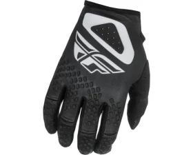 Fly Racing Black/White Large Kinetic Sym Gloves