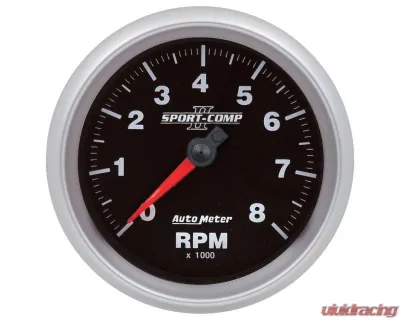 AutoMeter Sport-Comp II Fitech Gauge 3 3/8" ICAN Tachometer 8,000 RPM Ford - 880829