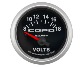 AutoMeter Electric Voltmeter 52mm 18V Chevrolet COPO Camaro