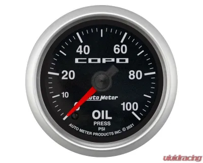 AutoMeter Digital Oil Pressure Gauge 52mm 100 PSI Chevrolet COPO Camaro - 880876