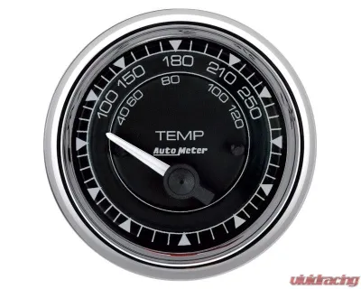 AutoMeter Chrono 2-1/16" 250 Degree Temperature Electric Gauge Chrome - 9737