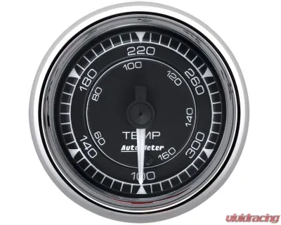 AutoMeter Chrono 2-1/16" 140-380 Degree Temperature Digital Stepper Motor Gauge Chrome - 9740