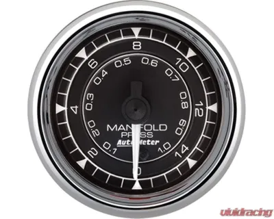 AutoMeter Chrono 2-1/16" 15PSI Digital Stepper Motor Manifold Pressure Gauge Chrome - 9750