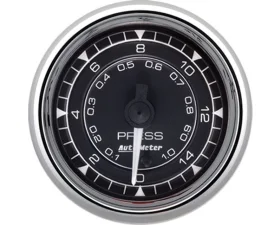 AutoMeter Chrono 2-1/16: 15PSI Digital Stepper Motor Pressure Gauge Chrome