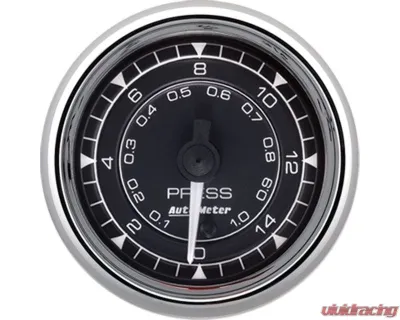 AutoMeter Chrono 2-1/16: 15PSI Digital Stepper Motor Pressure Gauge Chrome - 9762
