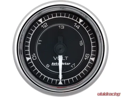 AutoMeter Chrono 2-1/16" 18V Digital Stepper Motor Voltmeter Gauge Chrome - 9791