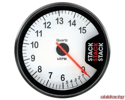AutoMeter Tacho Clubman 80mm White 0615k RPM - ST200-0615W